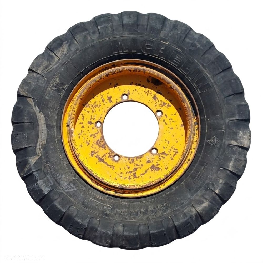 Komplet Używanych Kół 24" JCB 531 535 541 542 TM Opony Michelin 12.00 R24 Felga JCB 5 Otworów - 1