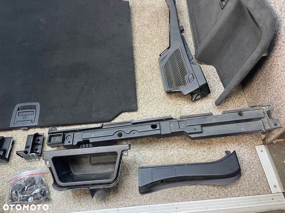 Wnetrze tapicerka boczki podloga bagaznika 5 osob BMW X5 E70 czarne KPL - 8