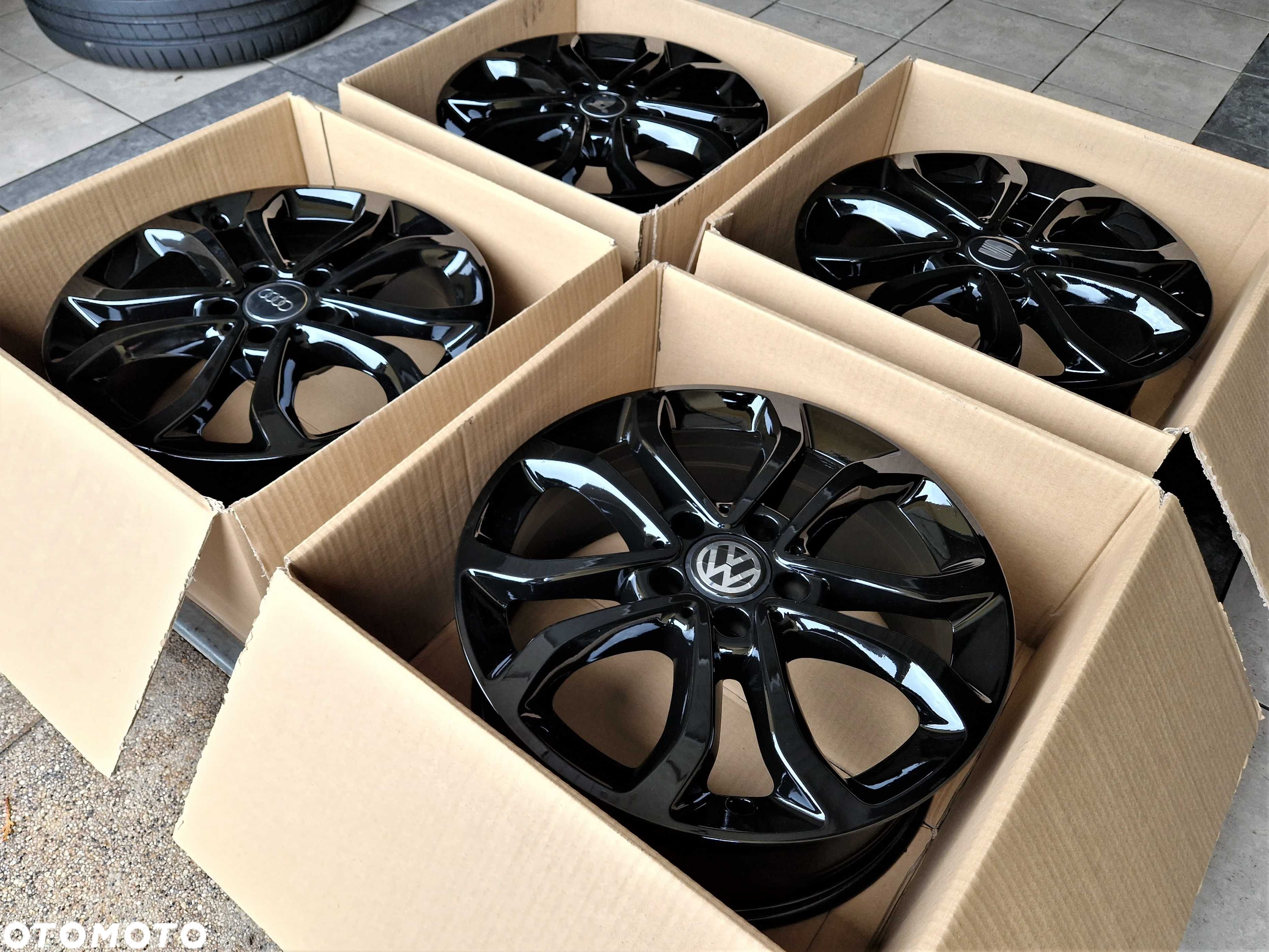 Alufelgi 17 5x112 Czarne VW Audi Seat Skoda Mercedes Oryginalne ! 476# - 5