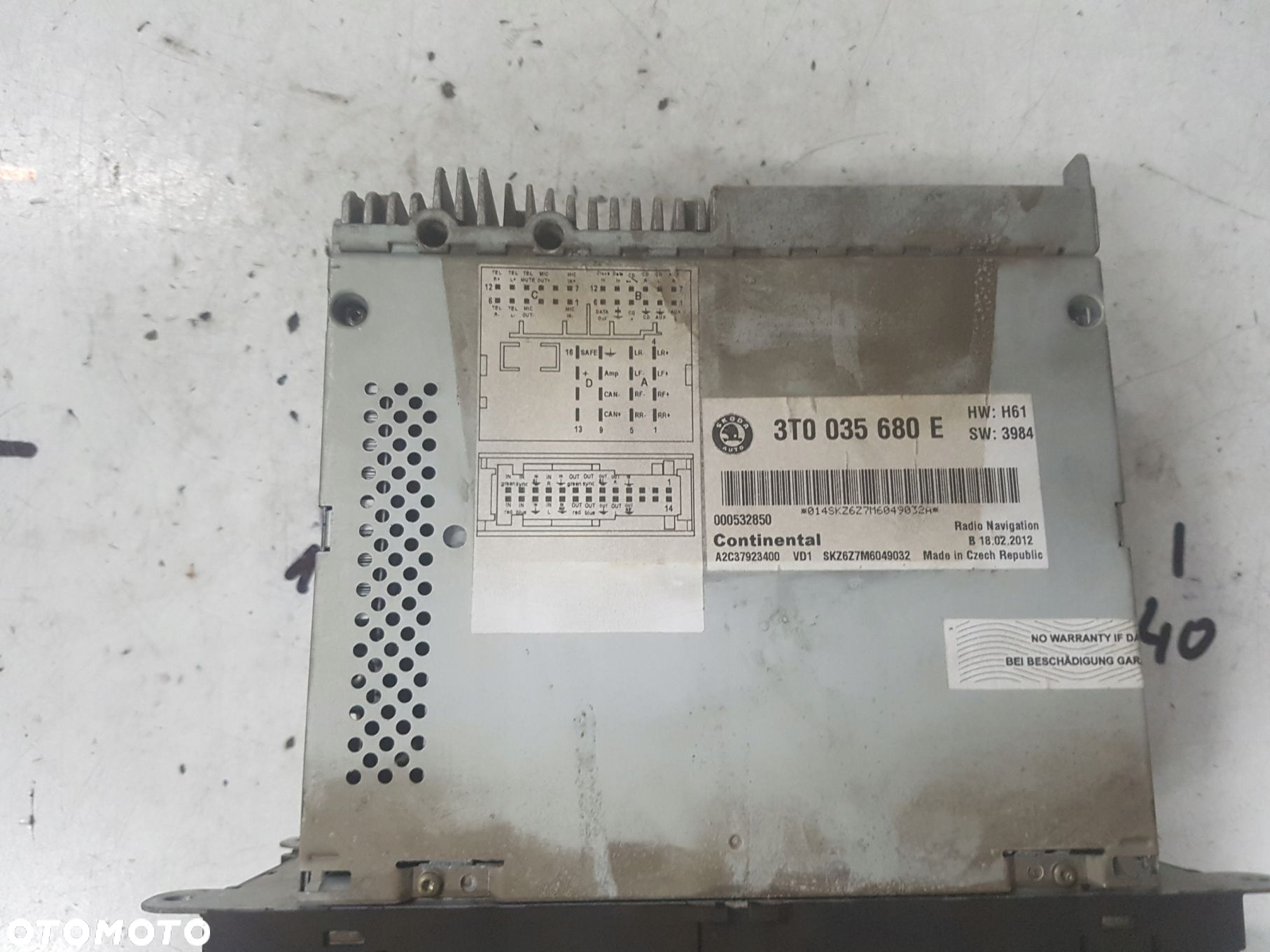 SKODA SUPERB 2 II 08-13r RADIO NAWIGACJA - 2