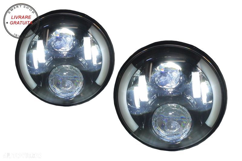 Faruri Full LED CREE Jeep Wrangler JK (2007-2017) Mercedes G-Class W463 (1989-2017- livrare gratuita - 3