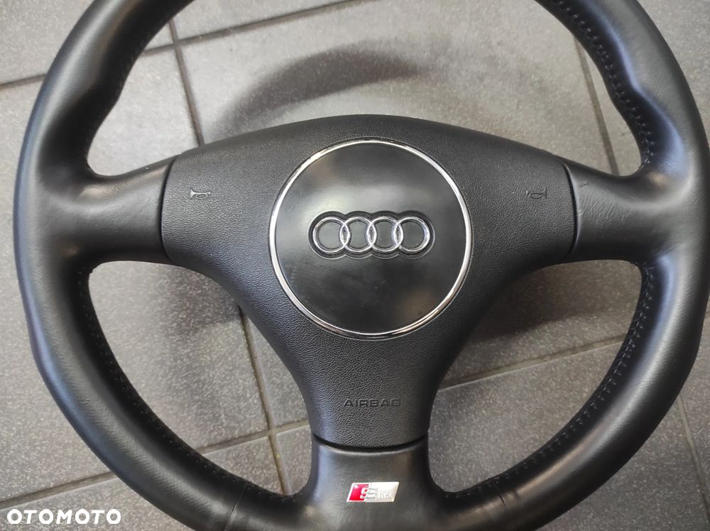 KIEROWNICA 3 RAMIENNA SKÓRZANA SKÓRA S LINE  AUDI S3 8L 8P S4 B5 B6 S6 C5 S8 D2 WYSYŁKA !!!!! - 2