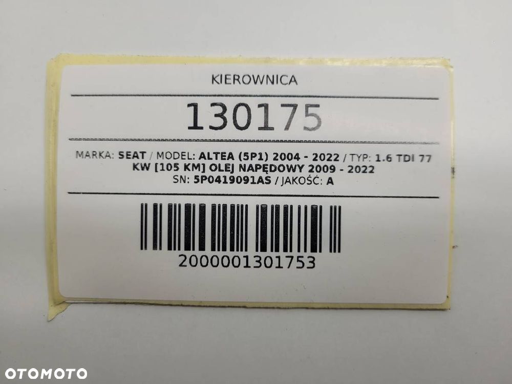 KIEROWNICA MULTIFUNKCYJNA SEAT ALTEA LIFT 5P0419091AS - 18