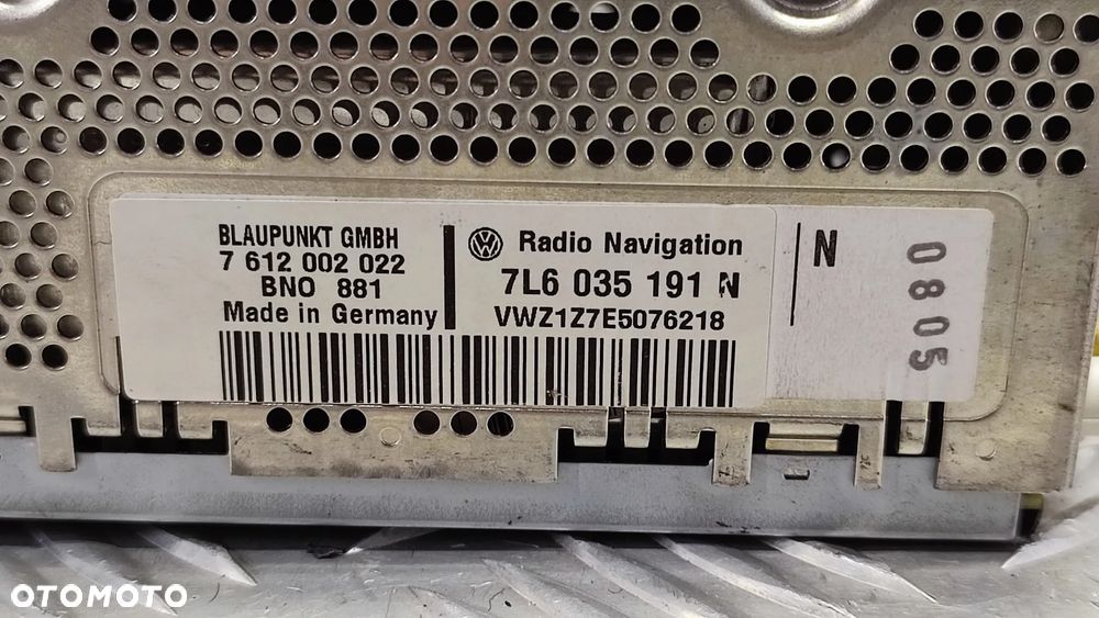 VW TOUAREG 7L 03-09R RADIO CD NAWIGACJA KOD ORYGINAL 7L6035191 - 18