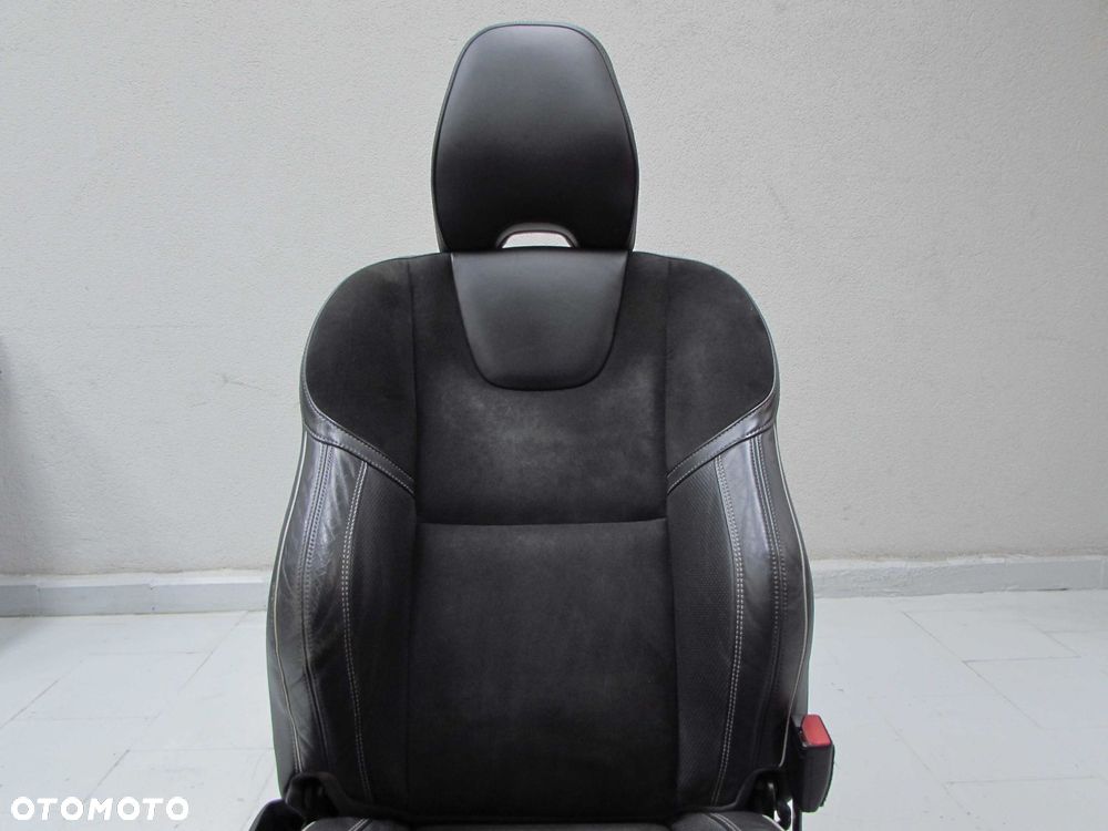 VOLVO S60 II 10-17 R DESIGN FOTELE SIEDZENIA KANAPA OPARCIE TAPICERKA SKORA ALCANTARA GRZANE - 8