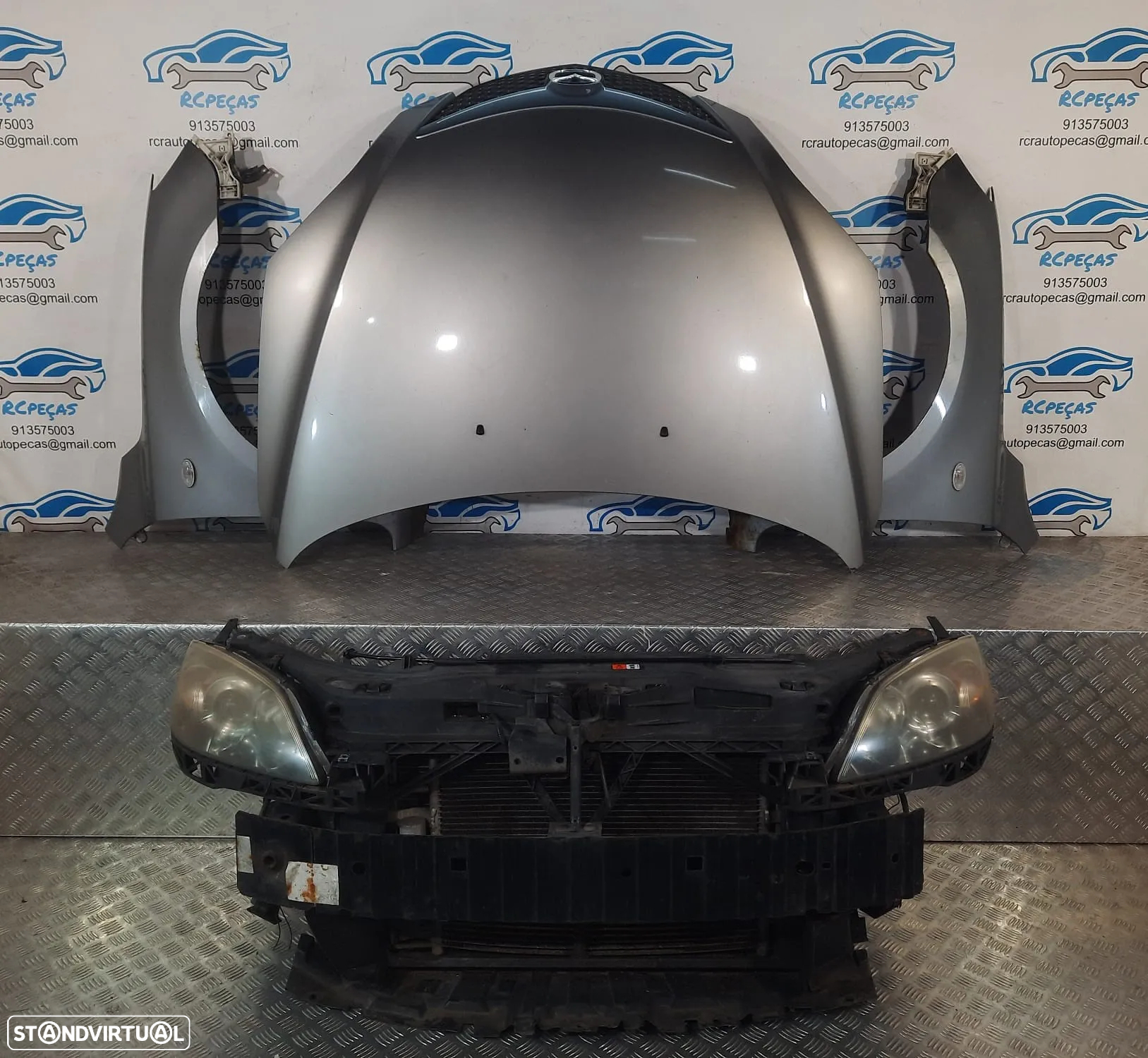 FRENTE COMPLETA MAZDA 3 BK CAPOT PARACHOQUES GUARDA-LAMAS OTICAS RADIADOR VENTILADOR FRENTE FIBRA REFORÇO - 3