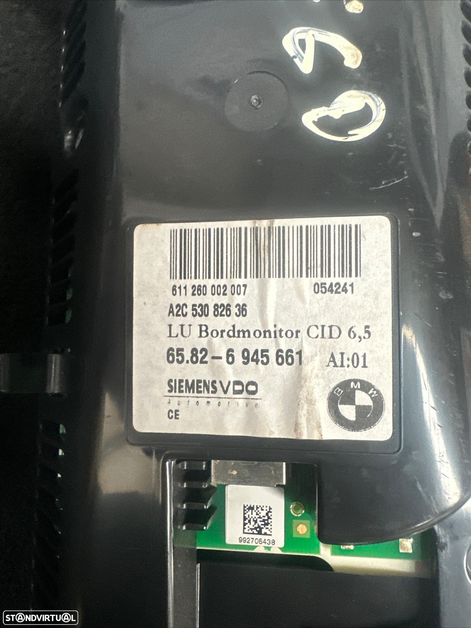 Original BMW E60 E61 E63 E64 E90 E92 E93 Sat Nav Ecrã do painel de instrumentos - 5