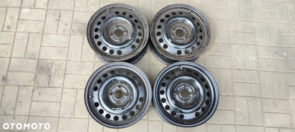 FELGI STALOWE 4x100 6Jx15 CALI ET43 OPEL CORSA MERIVA FIAT GRANDE PUNTO KOMPLET 4 SZTUKI - 1