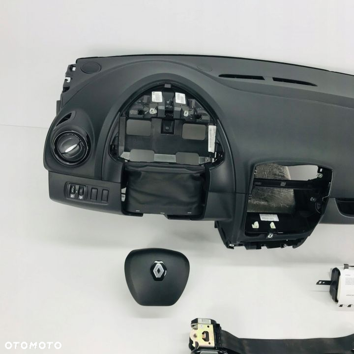 RENAULT CLIO IV 4 DESKA ROZDZIELCZA KONSOLA KOKPIT PULPIT PODUSZKI AIRBAG AIR BAG PASY KIT SET - 2