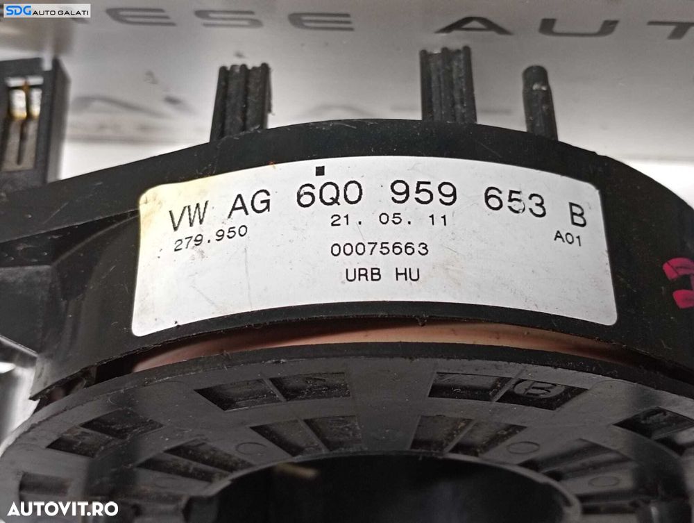 Spira Spirala Banda Panglica Volan Volkswagen Polo 6R 2009 - 2018 Cod 6Q0959653B [M4593] - 2