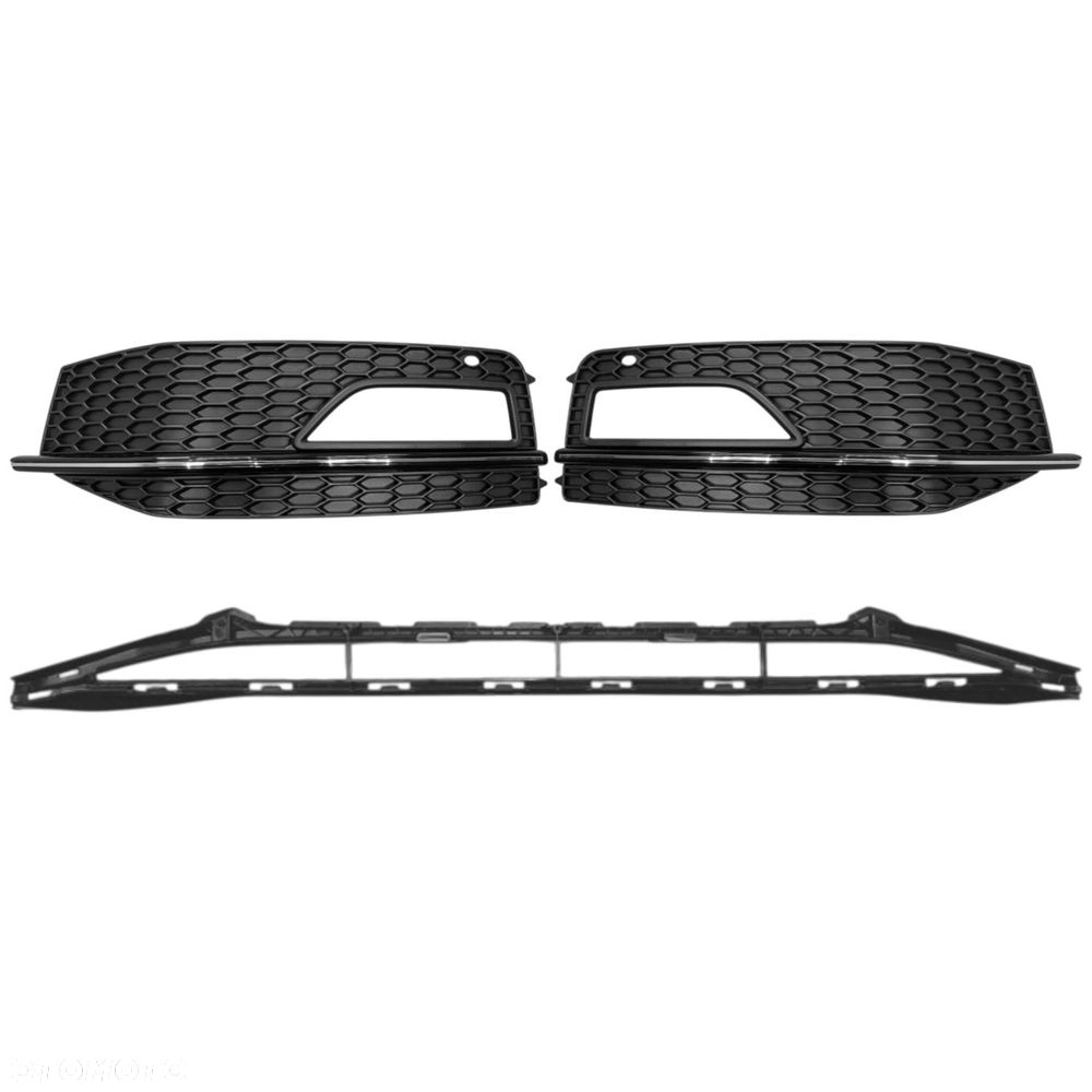 KPL x2 KRATKA ZDERZAKA PRAWA + LEWA atrapa halogenu Audi A4 B8 11-15 S-Line - 2