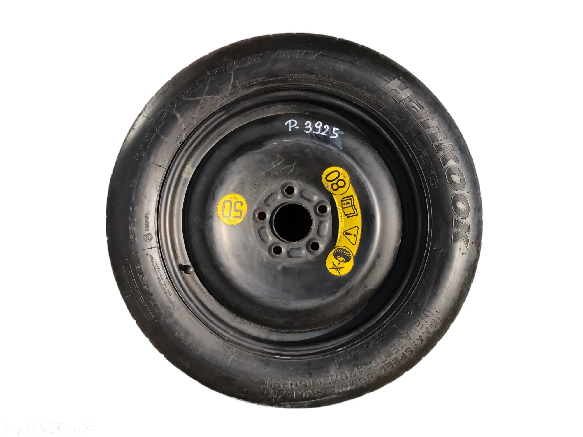 Koło Zapasowe Dojazdowe 125/90 R16 ET: 30 5x108 63,4 MM Ford C-Max Volvo- Gwarancja Wysyłka - 1