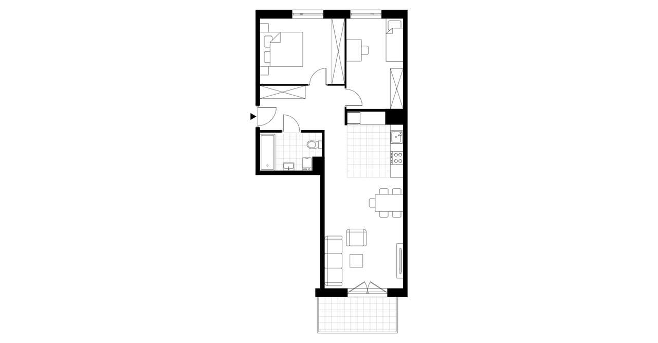 3-pokojowe mieszkanie 64m2 + balkon Bezpośrednio - Pełny obrazek: 3/23