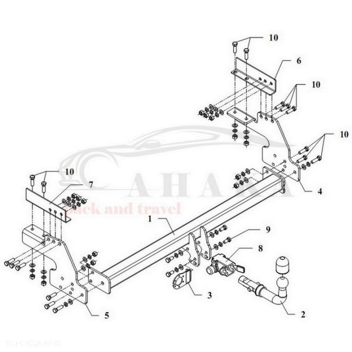 Hak Holowniczy Automat Do Nissan Pick-Up, Double Cab D22 2002-2005 (4X4, Zderzak Rurkowy) - 3