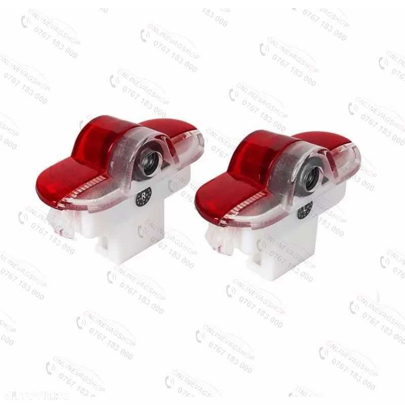 Set 2 lampi dedicate cu logo Volkswagen pentru portiere VW Golf 4,Bora - 4