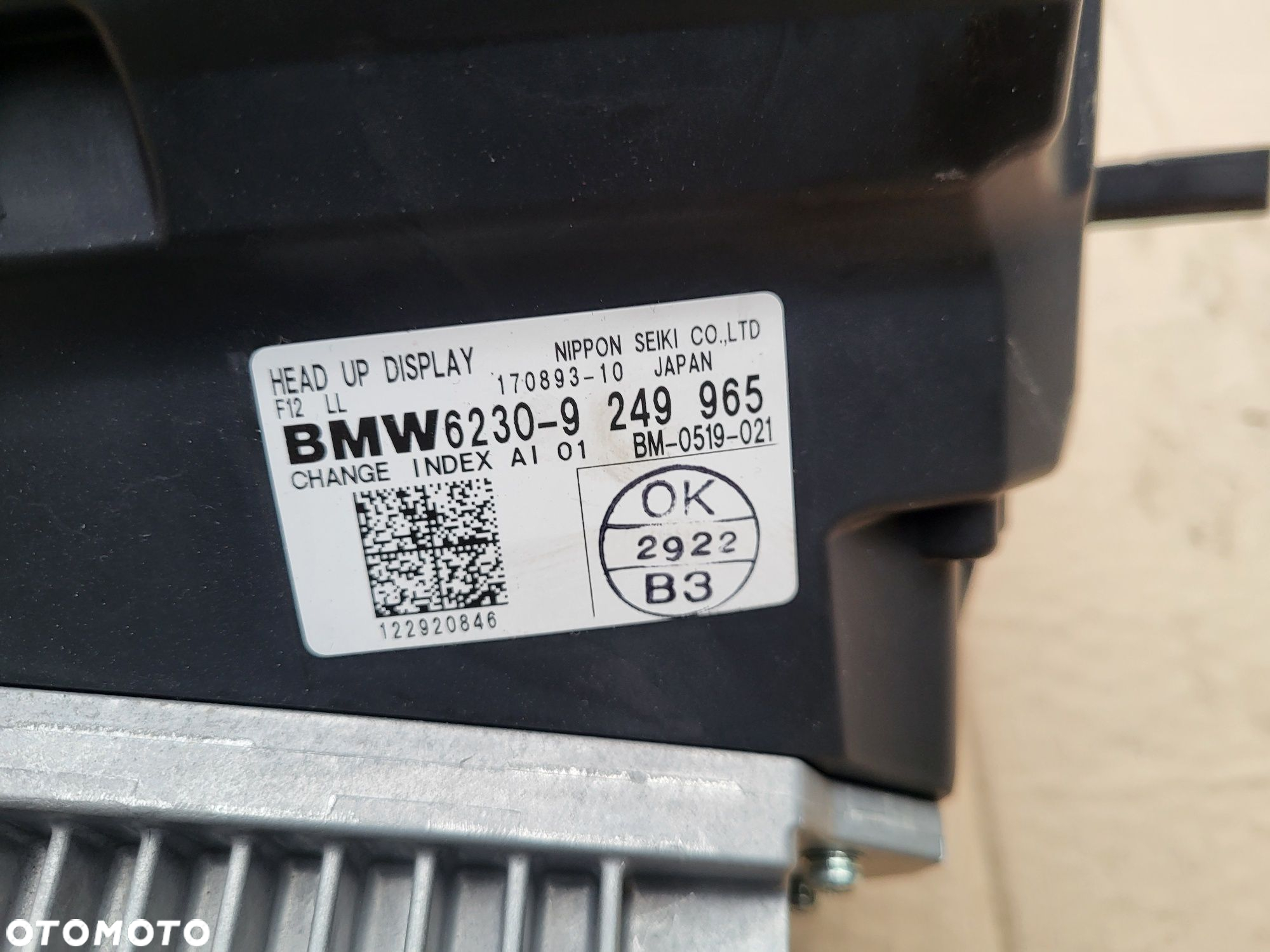 HUD Head Monitor Rzutnik bmw m6 f06 f13 f12 m5 f10 Europa - 2