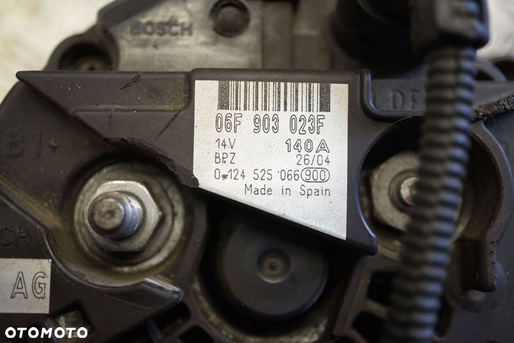 ALTERNATOR GOLF V 1.9 TDI 06F903023F 140A BLS VOLKSWAGEN 2003-2009 - 10