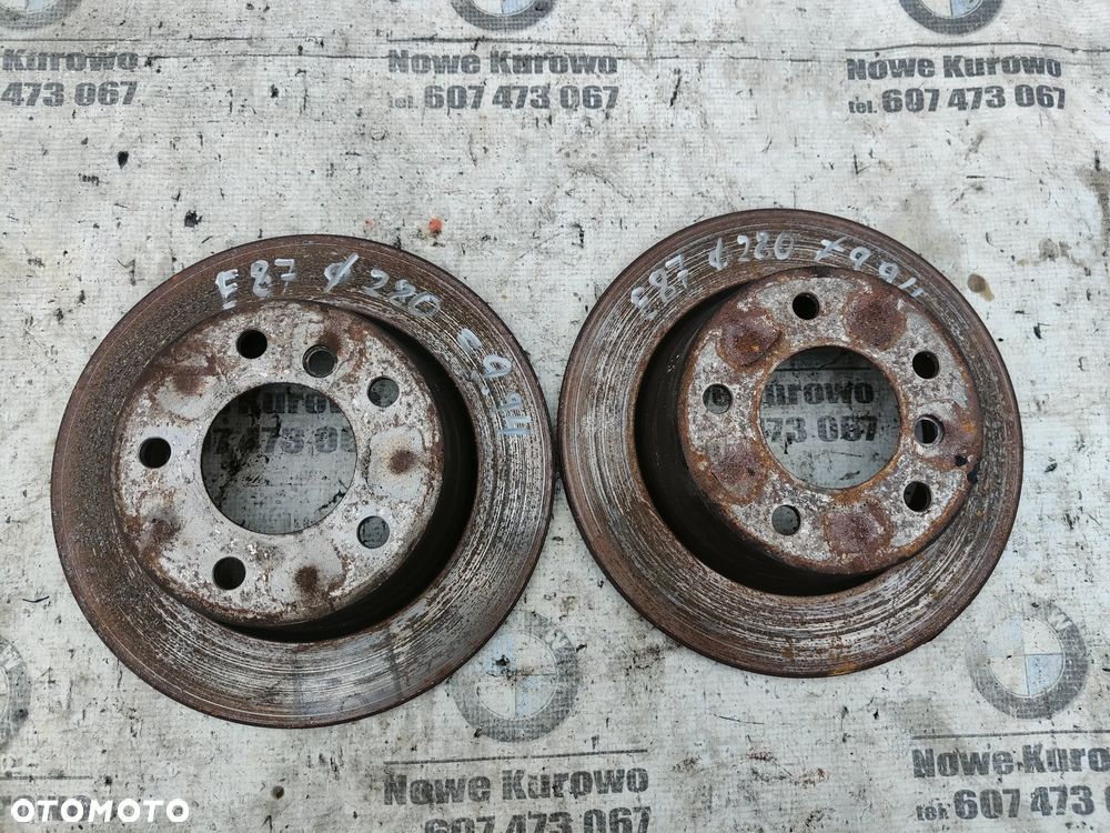 BMW E87 2.0d 1.6i Tarcze hamulcowe tył tylne 280mm TRW Jak NOWE - 1