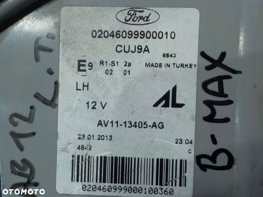 FORD B-MAX 1.0 B 13r 5D lampa lewa tyl AV11-13405-AG - 6