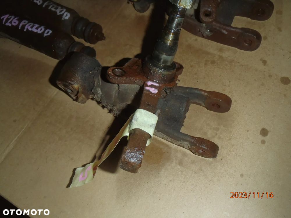 piasta zwrotnica wspornik bęben czop tarcza kotwiczna osłona stary typ z kalamitka fiat 126p maluch - 24