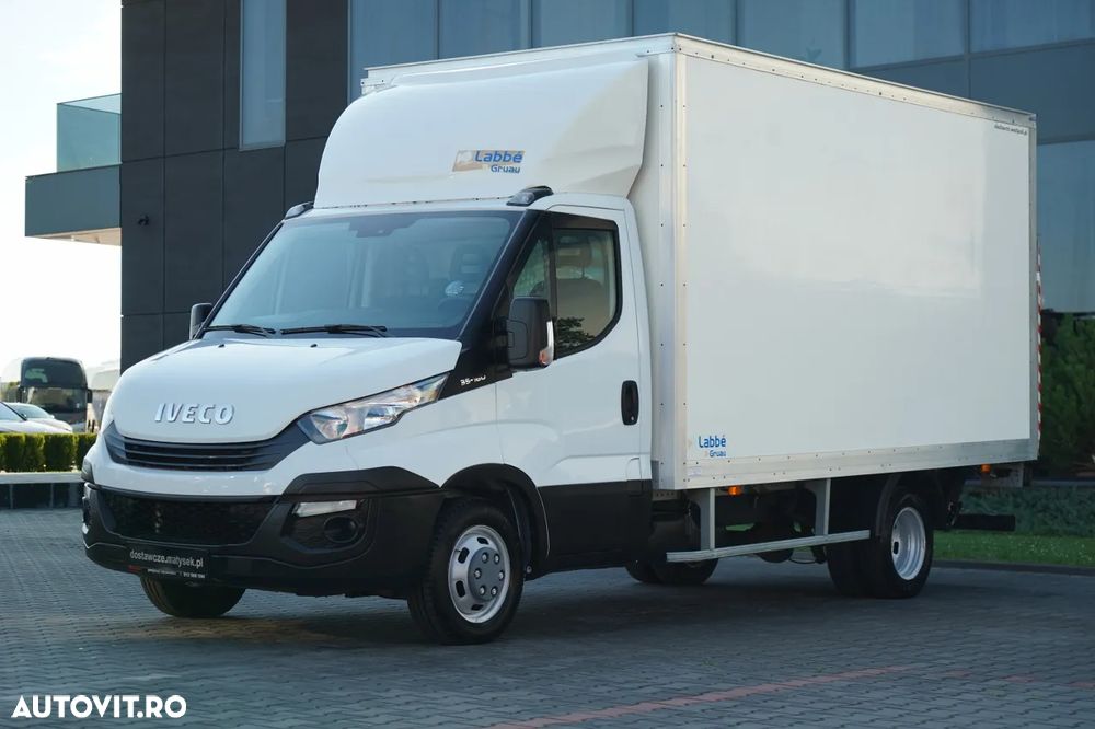 Iveco 35-160 / CONTAINER - 4,3 M / platformă elevatoare SORENSEN - 750 KG / MANUALĂ / IMPORTATĂ / EURO 6 - 4