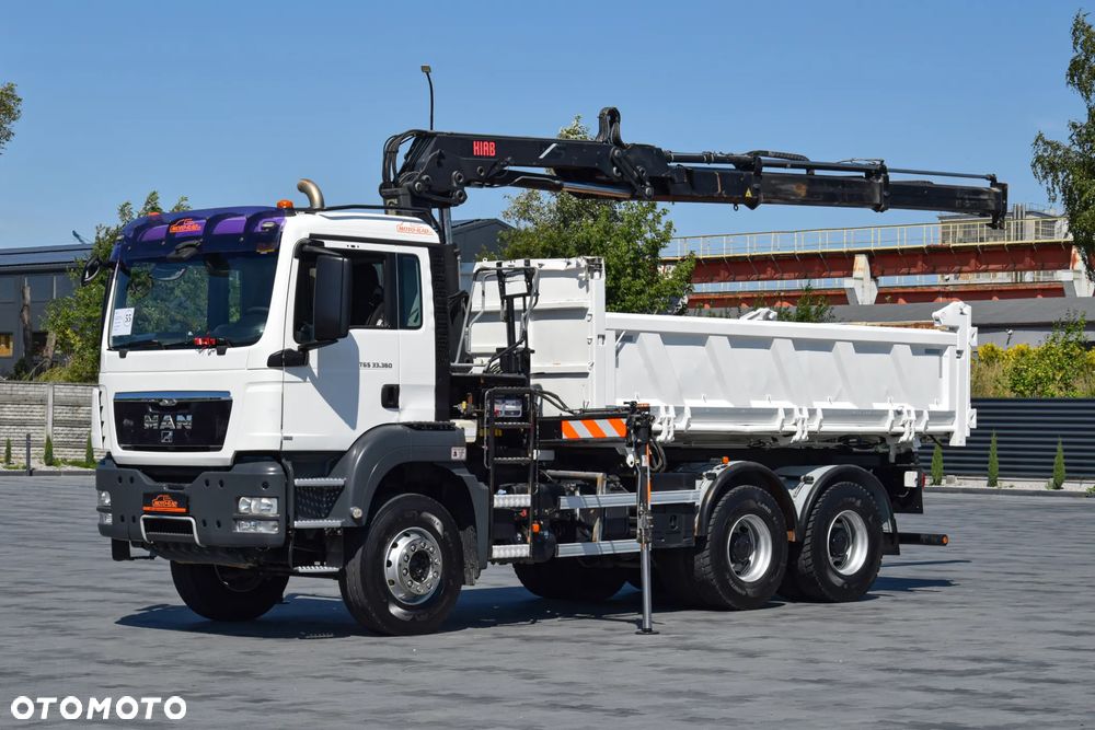 MAN TGS 33.360 / 6x4 / HDS HIAB 122 E-2 HIDUO / STEROWANIE RADIOWE / WYWROTKA / HYDROBURTA / AUTOMAT / KLIMA / TEMPOMAT / KAMERA COFANIA / SPROWADZONY - 1