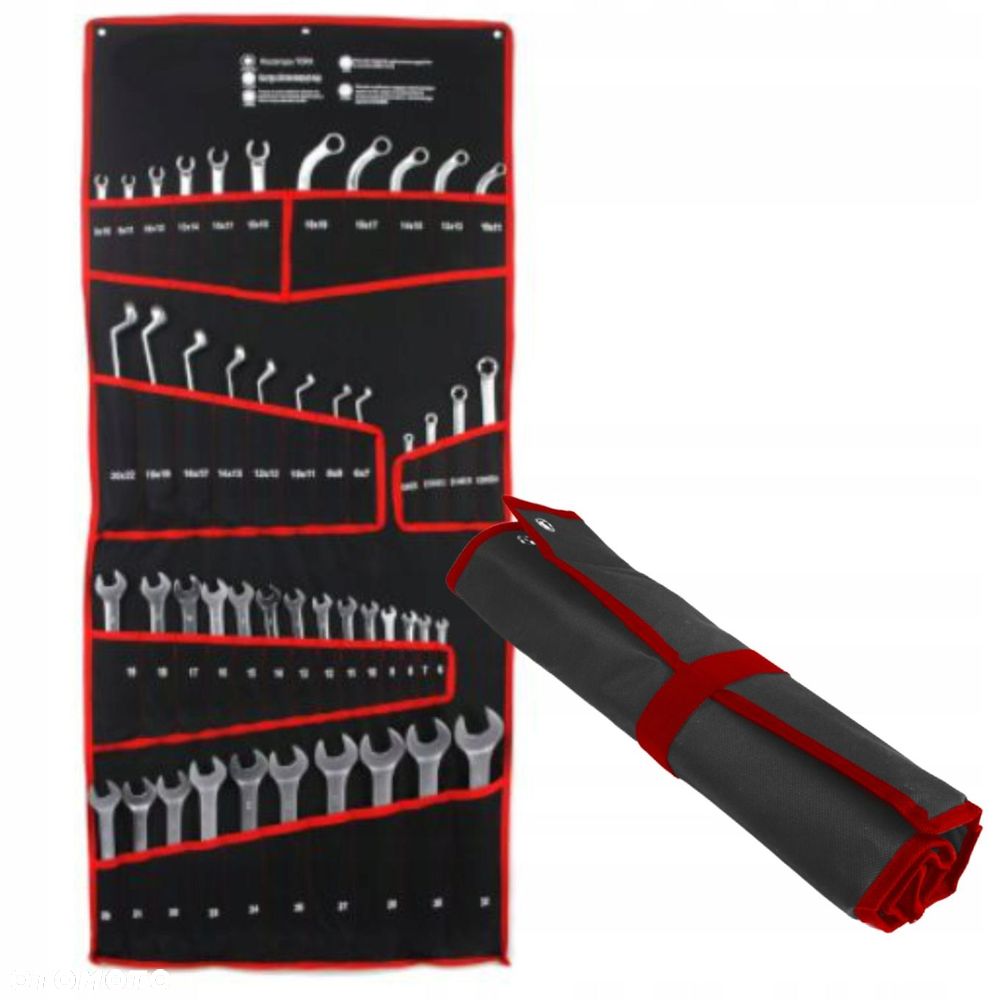 KLUCZE PŁASKO OCZKOWE 6-32 TORX TYP C GIĘTE ZESTAW 47 sztuk NASADOWE KRAFT - 5