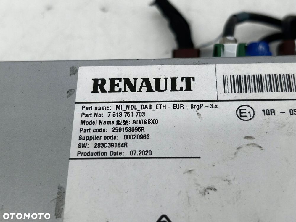 radio nawigacja captur clio arkana 259153695r - 3