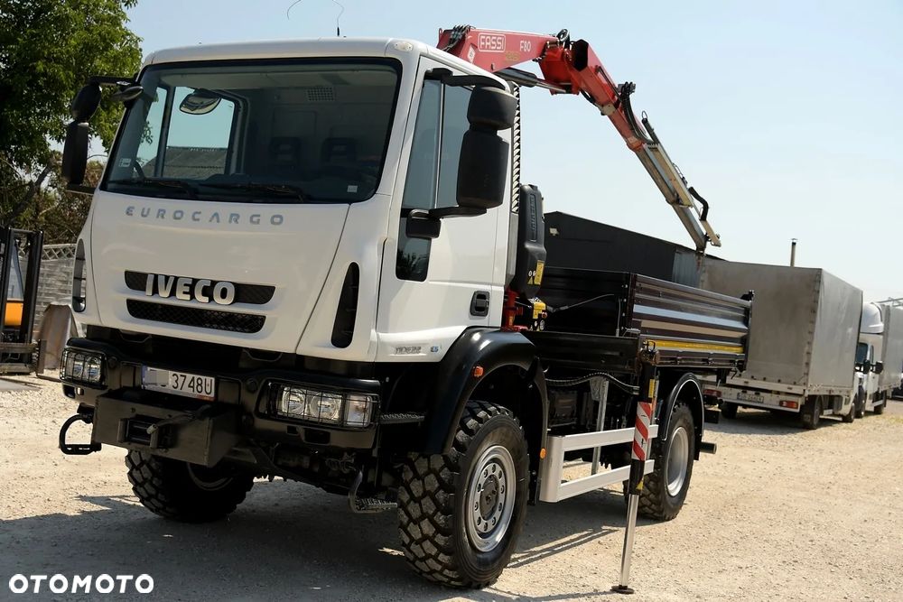 Iveco EUROCARGO 4x4 110E22 WYWROTKA 3-STRONNA+HDS FASSI F80*EURO 5 * IDEALNY STAN! - 36