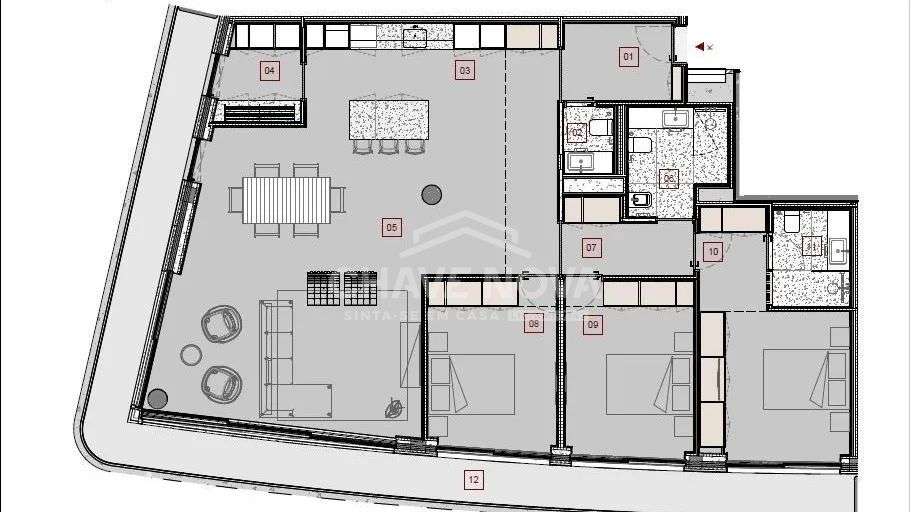 T3 Novo c/ Garagem Box e Rooftop na Madalena - Grande imagem: 5/23