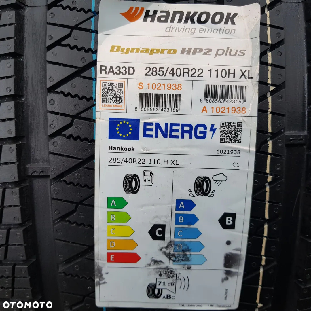 4x 285/40R22 Hankook Dynapro HP2 Plus Nowy komplet opon letnich Poznań - 2