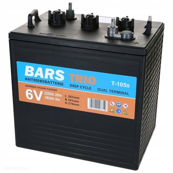 Akumulator Bars TRIO Deep 6V 225Ah US DC-225 261181276 DT T105S - 4