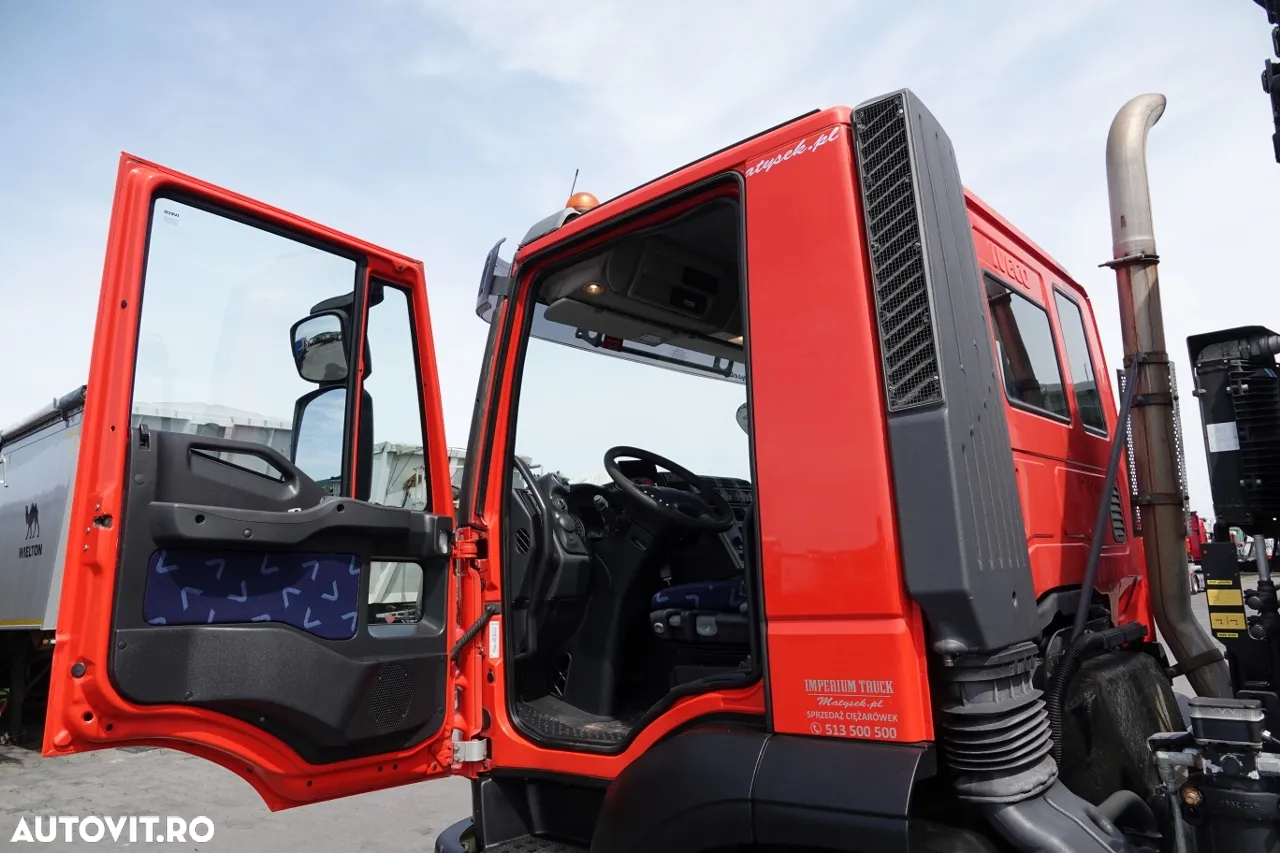 Iveco STRALIS / 6X2 / CARRIER + HDS HIAB XS 166 / AXIE ELEVABILĂ / RAMPE HIDRAULICE / TROLIU / ASISTENȚĂ RUTIERĂ / EURO 5 EEV - 24