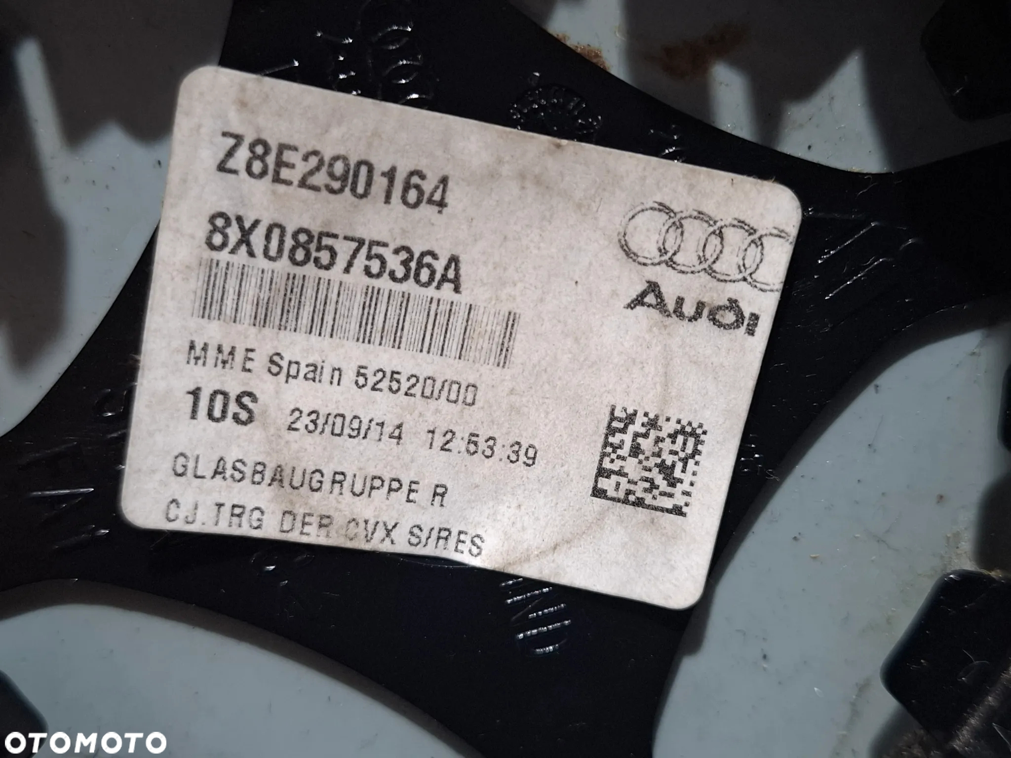 Wkład lusterka prawy Audi A4 oryginał 2014 rok nr 8E0857536A - 3