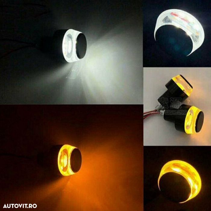 Capete Ghidon Moto Cu Semnalizare si Pozitie Cafe Racer Custom A290 - 3