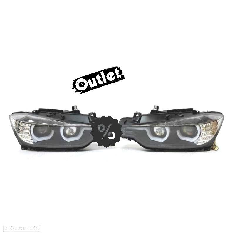 R012263C1 FARÓIS FRONTAIS PARA BMW F30 F31 XÉNON DRL 12-15 FUNDO PRETO - 1