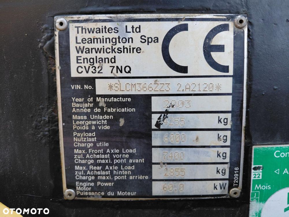 Thwaites dwudrogowe wozidło budowlane - 22
