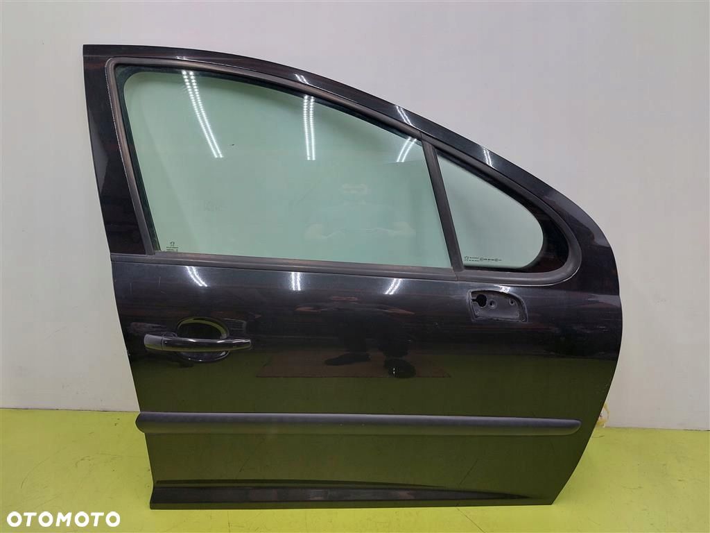 Drzwi przednie prawe przód Peugeot 207 5D 2006-2012 CZARNE EXL ORYGINAŁ - 1