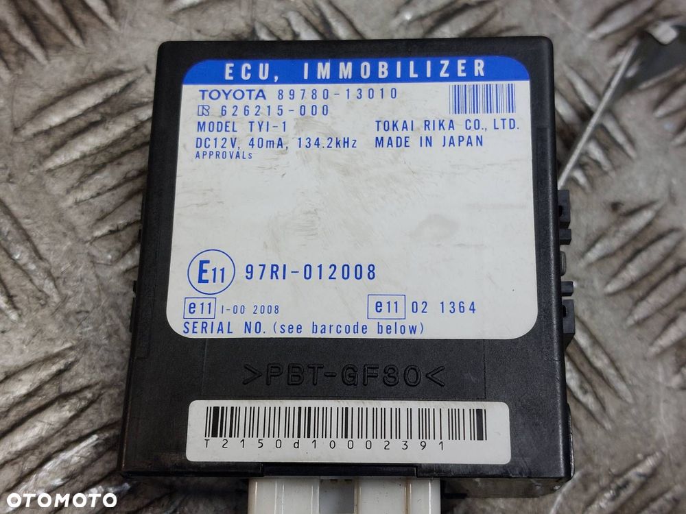 ZESTAW STARTOWY TOYOTA COROLLA VERSO I 2.0 D4D 89661-13060 89780-13010 - 3