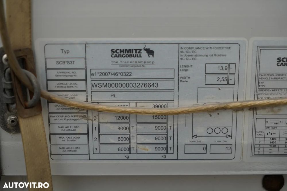 Schmitz Cargobull CURTAIN / DROPSIDE /  CURTAIN-SIDE / STANDARD - 29