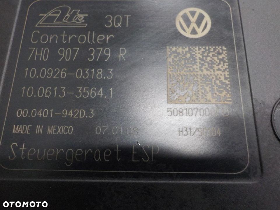 VW T5 03- MODUŁ POMPA ABS 7H0614517B 7H0907379R - 3