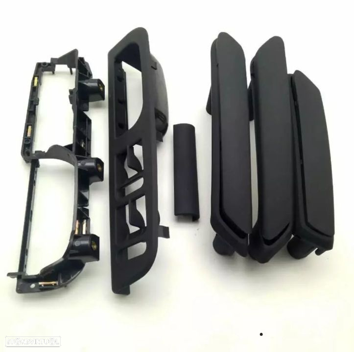 Conjunto Puxadores Interiores Volkswagen Passat B5 b5.5 3B 3BG - Preto - 2
