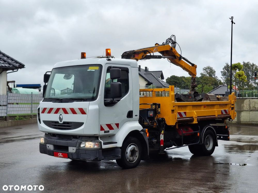 Renault Midlum Wywrotka 3 Stronna HDS HIAB Żuraw Dźwig Hydroburta Łyżka Chwytak Obrotowy - 2