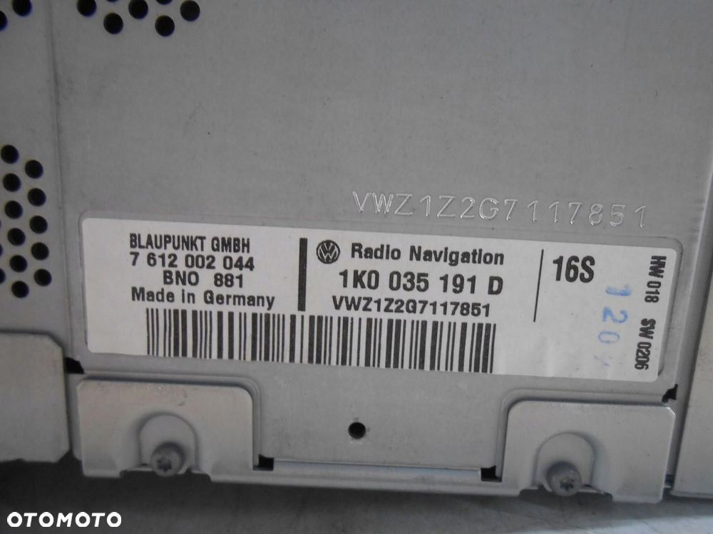 radio cd nawigacja vw passat b6 1k0035191d 7612002044 # - 3