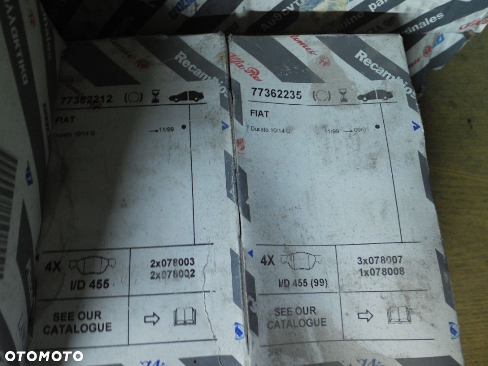 Klocki HAMULCOWE FIAT Ducato 99-01 77362235 NOWE ORYGINAŁ - 1