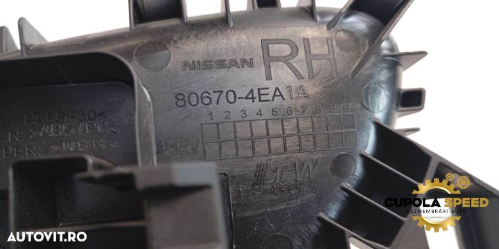 Maner deschidere din interior usa fata dreapta 80670-4EA1A Renault Ka - 3