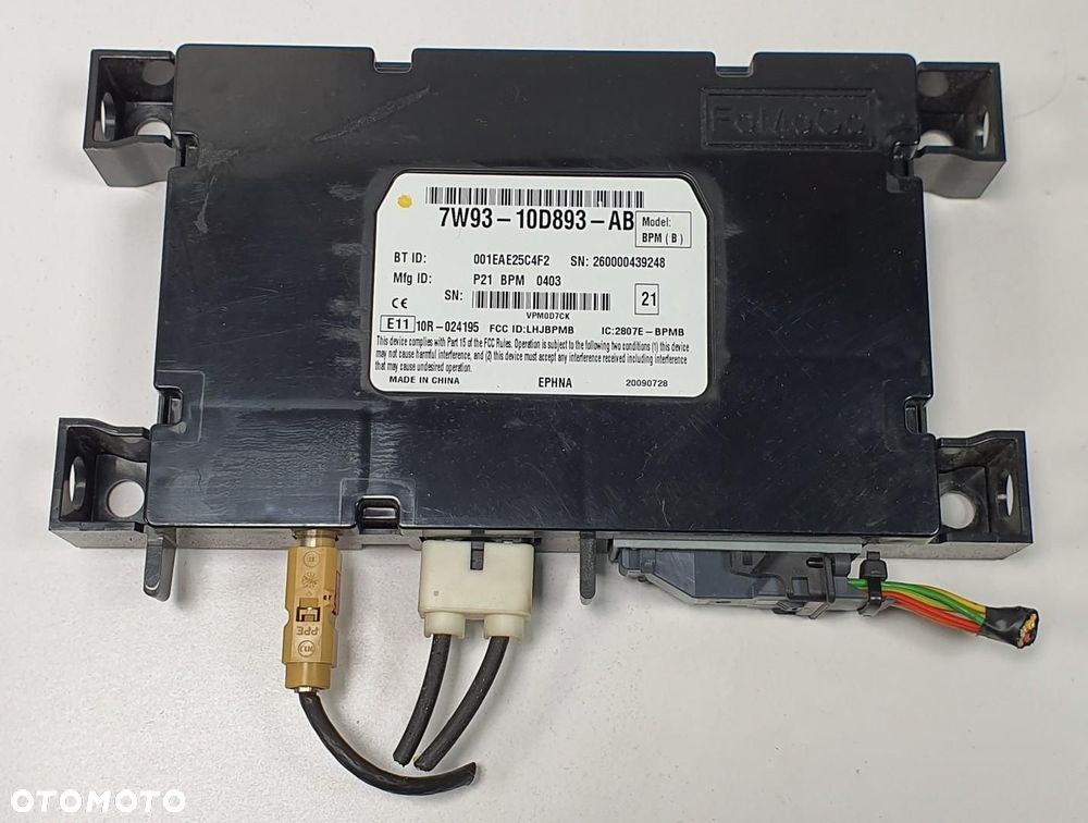 MODUŁ STEROWNIK BLUETOOTH TELEFONU JAGUAR X-TYPE X400 7W93-10D893-AB - 1