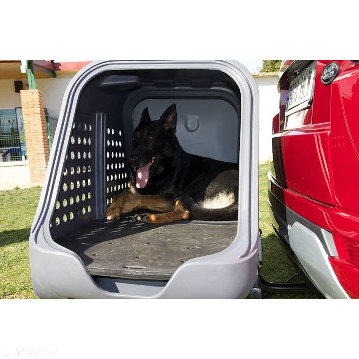 Cutie portbagaj pe carligul de remorcare Towbox V2 DOG Gri - 3