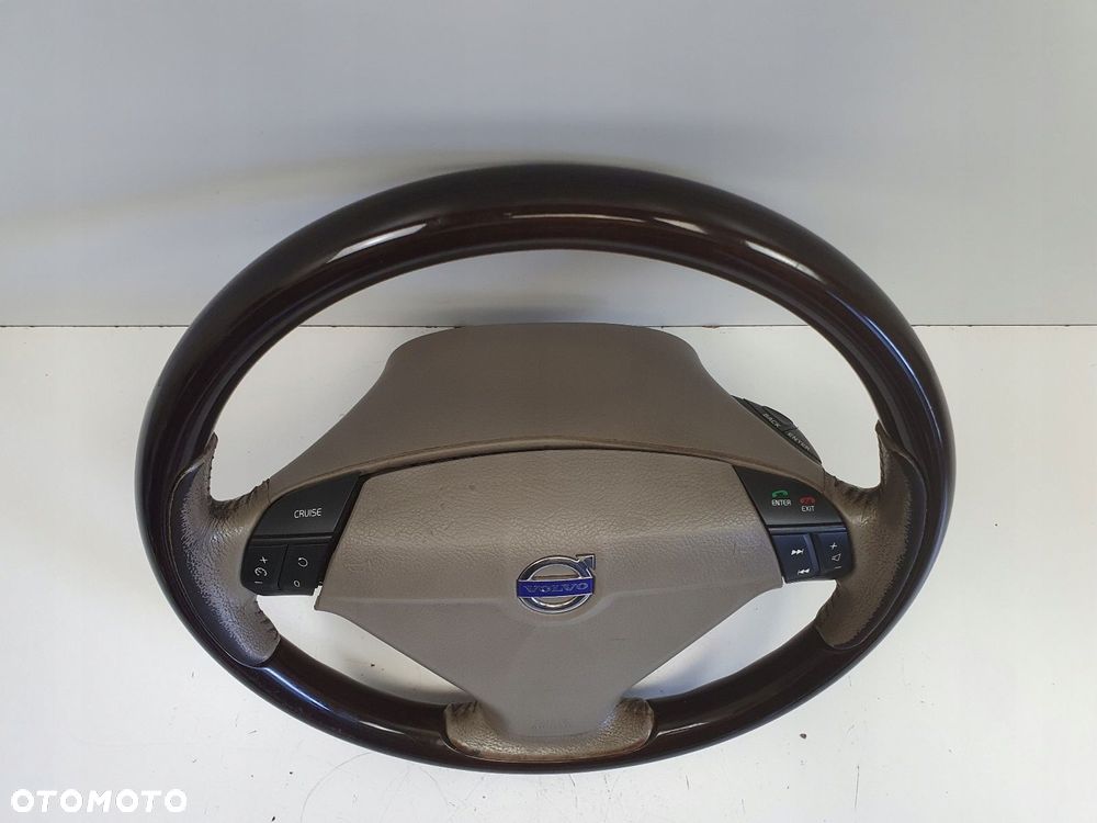 Volvo XC90 I lift DREWNIANA KIEROWNICA drewno SKÓRZANA skóra multifunkcja - 13
