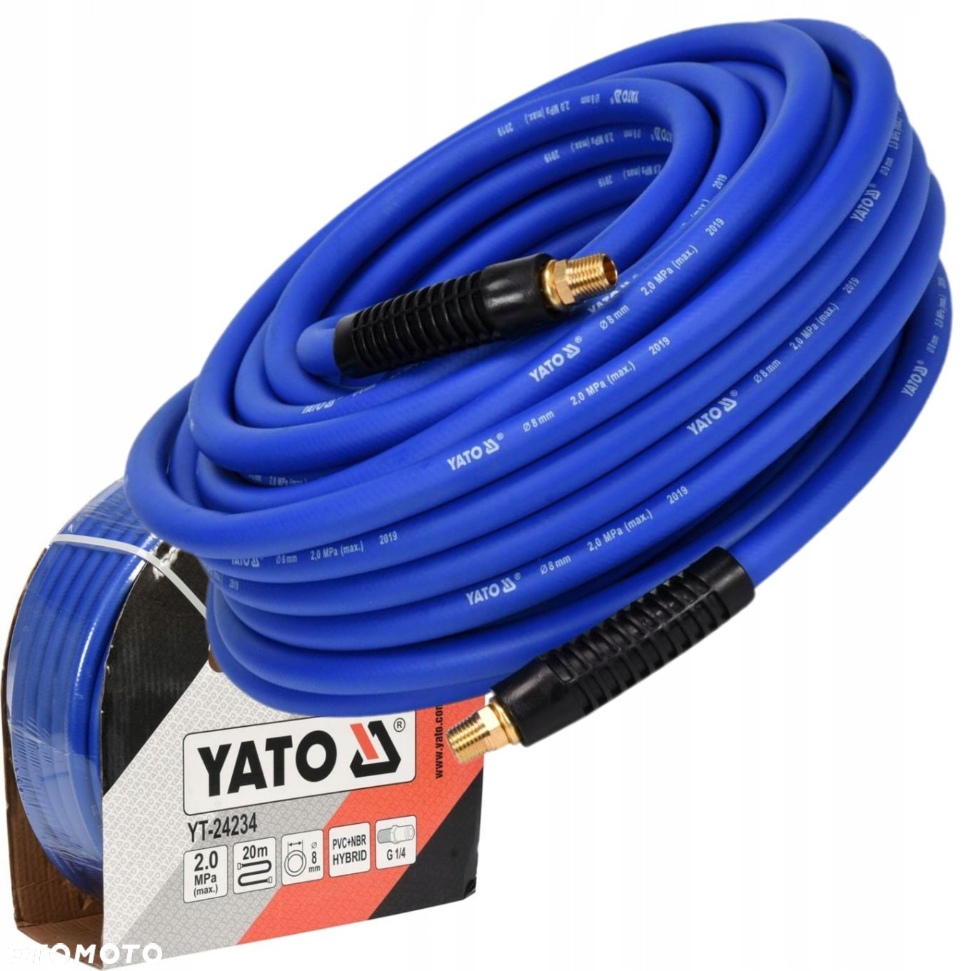 YATO WĄŻ PRZEWÓD PNEUMATYCZNY HYBRYDOWY 20M G 1/4 FI 8.0MM YT-24234 - 6